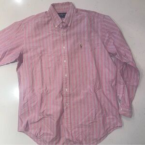 Vintage Ralph‎ Lauren Oxford Long Sleeve Shirt Mens striped largeClassic Fit